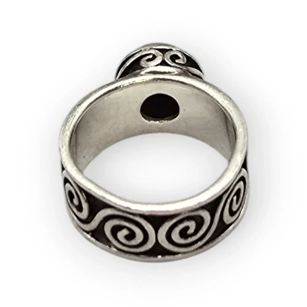 Silpada Solitaire Retired Sterling Silver Eternity Swirl Ring – Size 7.5 - Picture 9 of 13